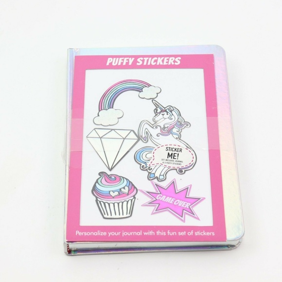 Celebrate Shop Holographic Journal with 5 Puffy St - Picture 1 of 3